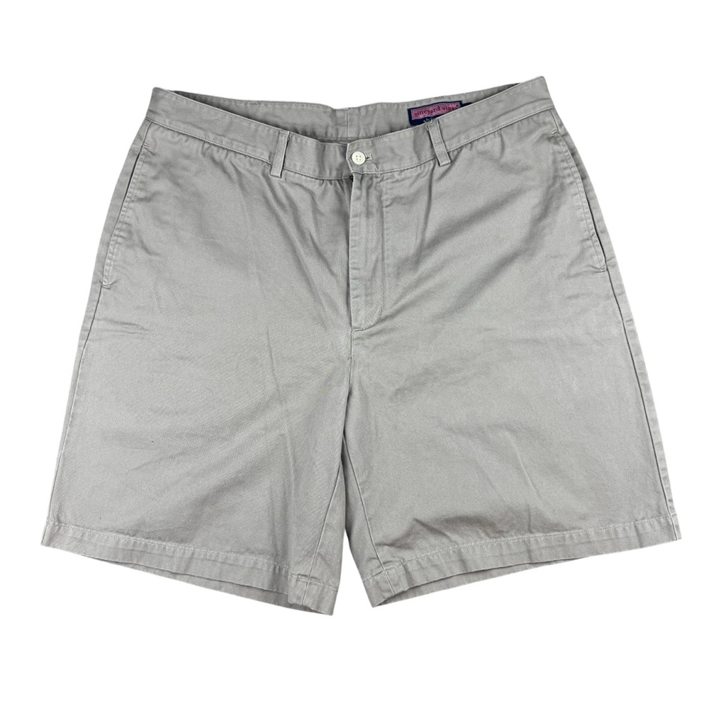 Vineyard Vines Club Short Men’s 38 Beige Khaki Cotton Flat Front Chino Casual